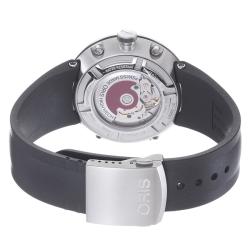 Oris Men's 'TT1' Black Dial Black Rubber Strap Automatic Watch