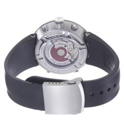 Oris Men's 'TT1' Grey Dial Black Rubber Strap Automatic Watch