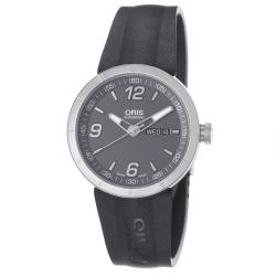 Oris Men's 'TT1' Grey Dial Black Rubber Strap Automatic Watch