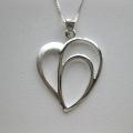 Sterling Silver Open Heart Necklace (Thailand)