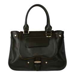 Longchamp Small Hunter Green Leather Shoulder Handbag
