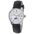 Zeno Men's 'Godat' Silver Dial Moonphase Indicator Automatic Watch