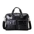 Fossil 'Transit' Black Leather Work Shoulder Bag