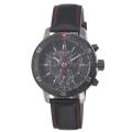 Tissot Men's 'PRS-200' Black Dial Black Leather Strap Watch