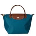 Longchamp Aqua Blue 'Mini Le Pilage' Tote Handbag