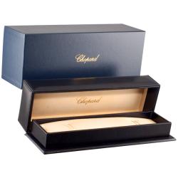 Chopard Women's 'Happy Sport Round' Black Leather Strap Watch
