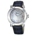 Chopard Women's 'Happy Sport Heart' Blue Leather Strap Watch