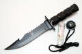 Defender 10.5-inch Stainless Steel Black Blade Survival Knife