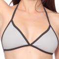 American Apparel Silver/ Asphalt Baby Rib Bikini Bra