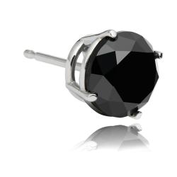 Sterling Silver 1ct TDW Black Diamond Stud Earrings