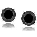 Sterling Silver 1ct TDW Black Diamond Stud Earrings