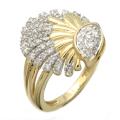 14k Yellow Gold 1/2ct TDW Diamond Fan Ring (H-I, I2-I3)