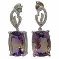 D'sire 10k Gold Ametrine and 1/4ct TDW Diamond Earrings (H-I, VS1-VS2)