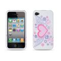Premium Apple iPhone 4/ 4S Heart and Wings White Protector Case