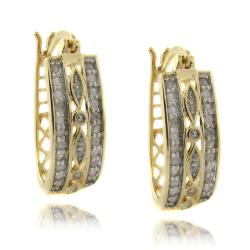 14k Gold over Silver 1/2ct TDW Diamond Earrings (I-J, I2-I3)