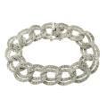 New! Sterling Silver 1ct TDW Diamond Link Bracelet (I-J, I2-I3)