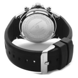 Swiss Legend Men's 'Eograph' Orange Dial Black Rubber Chrono Watch