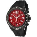 Swiss Legend Men's 'Eograph' Red Dial Black Rubber Chrono Watch