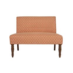 angelo:HOME Bradstreet Art Deco Tile Terracotta Upholstered Armless Settee