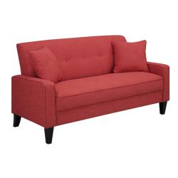 Portfolio Ellie Cherry Red Linen Sofa