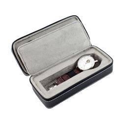 Compact Black Watch Travel Case