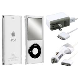 Clear Crystal Case/ MYBAT Chargers for Apple iPod Nano 4th Generation