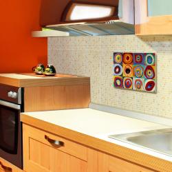Wassily Kandinsky, 'Color Study of Squares' Hand-painted Wall Accent Tile