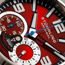 Stuhrling Original Men's Gen-Y Sport Quartz Chronograph Red Dial Watch