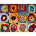 Wassily Kandinsky, 'Color Study of Squares' Hand-painted Wall Accent Tile