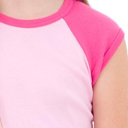 American Apparel Girl's Pink/ Fuchsia Raglan Top