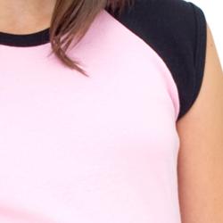 American Apparel Girl's Pink/ Black Raglan Top