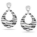 New! Stainless Steel Zebra Stripe Earrings