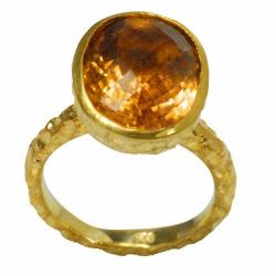 De Buman Gold over Sterling Silver Tourmaline Ring