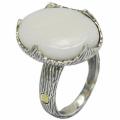 De Buman 18k Yellow Gold and Sterling Silver Opal Ring