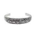 Sunstone Sterling Silver Bali Dragonfly Filigree Cuff Bracelet