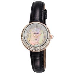 August Steiner Women's Czech Stone Accented Quartz Strap Watch