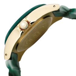 Invicta Women's 'Angel' White Dial Multi-Green Rubber Watch