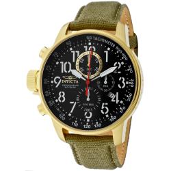 Invicta Men's 'Invicta II' Khaki Green Canvas & Leather Chrono Watch