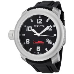 Invicta Men's 'Sea Hunter' Black Dial Black Polyurethane Watch