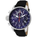 Invicta Men's 'Invicta II' Blue Dial Black Leather Chronograph Watch