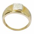De Buman 10k Yellow Gold Men's 1/6ct TDW Diamond Ring (K-L, I1)