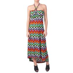 Ci Sono by Journee Junior's Tribal Print Halter Top Maxi Dress