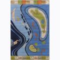 Hand-tufted Kinder Ocean View Blue Wool Rug (3'6 x 5'6)