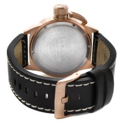 Invicta Men's 'Corduba' Black Dial Black Leather Watch