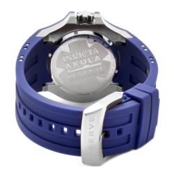 Invicta Men's 'Reserve' Akula Blue Dial Blue Rubber GMT Watch