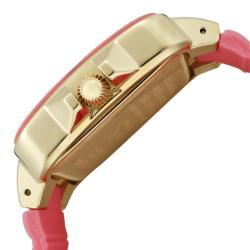 Invicta Women's 'Angel' Light Silver Dial Pink Rubber Watch