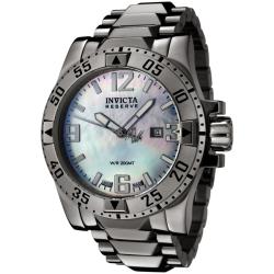 Invicta Men's 'Reserve' Blue MOP Dial Stainless Steel Watch