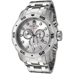 Invicta Men's 'Pro Diver' Stainless Steel Chronograph Watch
