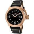 Invicta Men's 'Corduba' Black Dial Black Leather Watch