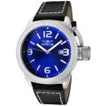 Invicta Men's 'Corduba' Blue Dial Black Leather Watch